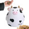 Syfunlv Cow Piggy Bank,Plastic Animal Cow Large Capacity Money Banks with Opening,Unbreakable Cow Coin Saving Box,Gift For Boys And Girls,Saving Jar or Keepsake for Home or Office Décor (White)