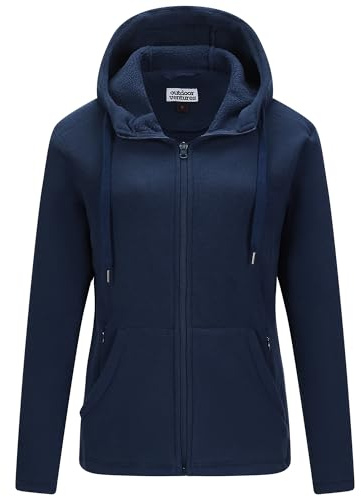 Outdoor Ventures Damen Fleecejacke mit Durchgehendem Warm Sweatjacke