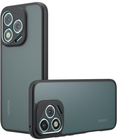 TQLGY Matte Case for Honor 400 Lite, Shockproof Military Grade Drop Protection, Frosted Translucent Skin-Touch Hard Back Slim Phone Cover, Black
