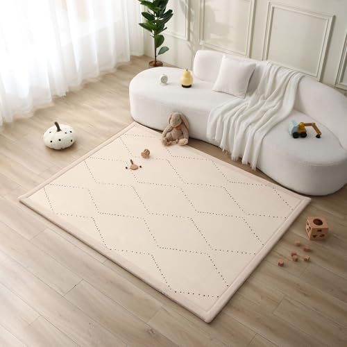 Hakuna Matte Wolkenweiche Spielmatte Baby 200x150x2,5cm, Zickzack – Teppich für Kinderzimmer mit hochwertigem Hochdichter Polyurethan – Krabbelmatte Baby mit Rutschfester Unterseite, Tatami Matte