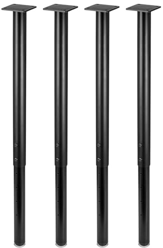4PC Adjustable Metal Table Legs Folding Height 60-100cm | Adjustable Metal Table Legs – 60-100cm folding design with strong support, ideal for kitchen worktops, desks dining tables.