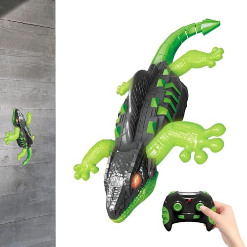 Générique Lézard À Distance Escalade, Lierre Grimpant Au Mur, Jouet d'animaux Télécommandé avec Lumière, Voiture Grimpant Aux, Caméléon, Jouet Animal Réaliste pour Les Bas De Noël, Les Jouen