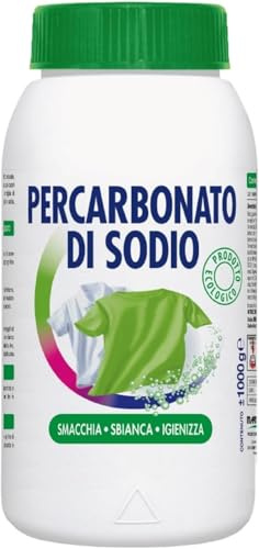Percarbonato di Sodio Puro 1 Kg – Smacchiante, Sbiancante e Igienizzante Ecologico per Bucato e Pulizia – Fino a 200 Lavaggi