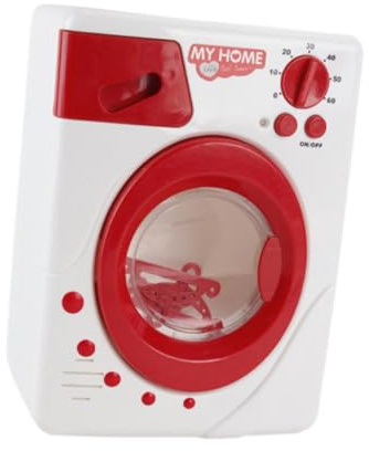 QUILSTM Washing Machine Toy Educational Enlightenment Children Toy Washer Kids Washing Machine Playset Replicating Appearance And Functions Of Real Household Appliances