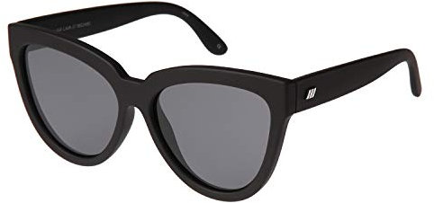 Le Specs LIAR LAIR BLACK RUBBER - Polarisierte Sonnenbrille für Damen CAT-EYE Rahmenform mit hohem UV-Schutz LSP1802485
