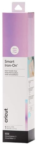 Cricut Smart Iron-On Heat-Transfer Vinyl | 1 Sheet | 33cm x 2.7m | Holographic Blue, (9ft), 2008679