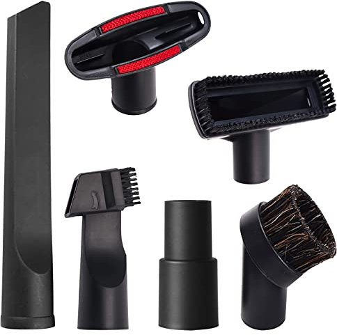 Bebochoi 6 Piezas Accesorios De Aspiradora Juego de Boquillas Universales para Aspiradora Adaptador De 32-35 mm Boquilla para Tapicería para Todas las Marcas