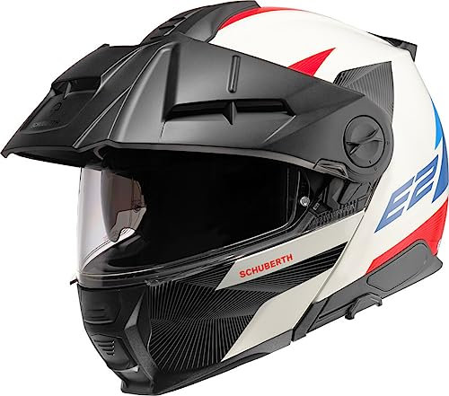Schuberth E2 Defender Klapphelm, weiß/blau/rot, XL (61)
