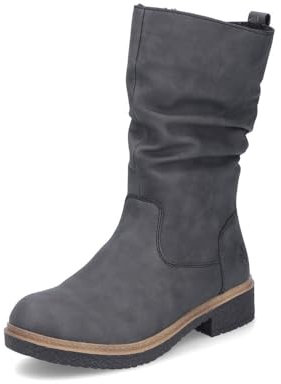Rieker Damen Klassische Stiefeletten Z5061, Frauen Stiefeletten,gefüttert,Stiefel,Bootee,Booties,halbstiefel,Kurzstiefel,grau (45),39 EU / 6 UK
