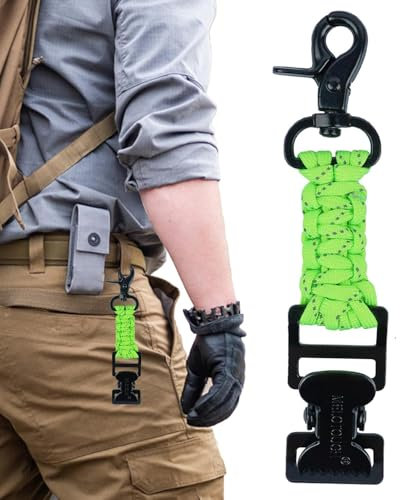 MLqkpwy Arbeits-Handschuhhalter-Clip, Fäustling-Clips für die Arbeit | Fäustling-Clip-Halter | Geflochtener Paracord-Handschuh-Clip-Halter aus robustem Metall für Wandern, Camping, Outdoor-Aktivitäten