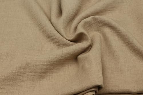 beigebrauner Meterware Stoff, 300 x 140 cm, vielseitig einsetzbar für Kleidung und Heimtextilien,Tischläufer, Patchworkstoffe für DIY Handarbeiten, Dekostoff zum Basteln und Quilten, Kinderstoffe