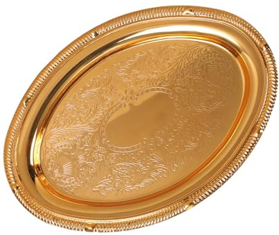 Bandeja multifuncional para decoración de baño y almacenamiento de joyas, soporte ovalado para decoración del hogar