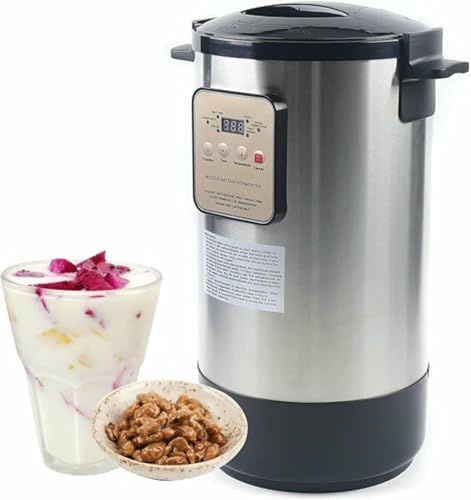 LASDERTV Macchina per Lo Yogurt, Macchina Automatica per La Fermentazione in Acciaio Inossidabile per La Cucina Domestica, Enzimi della Barra, Vino di Riso, Pasta, Aceto di Frutta