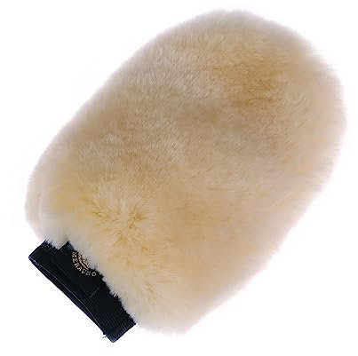 Merauno® Lammwolle Putzhandschuh, aus Qualitäts Merino Lammwolle. Farbe:Natur, Schwarz, Braun, Anthrazit