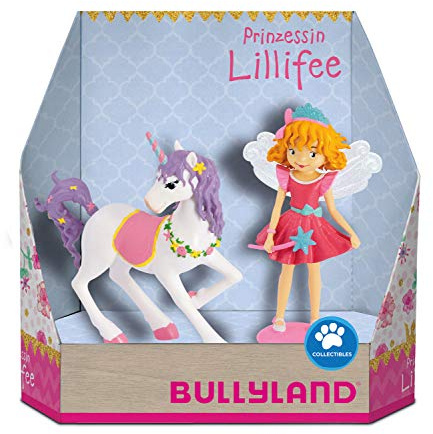 Bullyland 18901 – spelfigurset prinsessa Lillyfee med sin enhörning rosalie, kärleksfullt handmålade figurer, PVC-fri, fin present till pojkar och flickor för fantasifull lek