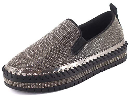 Espadrilles Med Svarta Glänsande Paljetter (38)