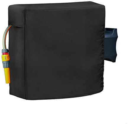 Retractable Hose Reel Cover - Onlyme Wall Mounted Water Hose Reel Protective Cover for Hozelock Garden Hose and Reel, Waterproof, Dustproof, UV-Resistant