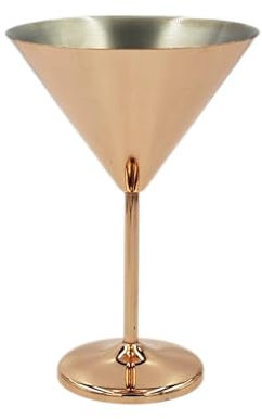 wiseware Martiniglas aus Edelstahl rosegold, Martini Glas 200ml, rostfreier Edelstahl, bruchsicher, Cocktailglas rosegold, Cocktail Becher, Trinkbecher (1 Stück)
