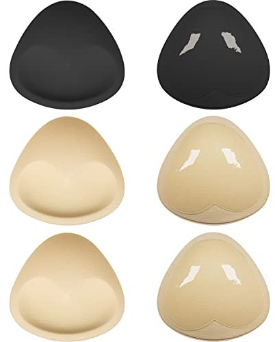 TopBine Silicone Bra Inserts Self Adhesive Bra Pads Women's Push up Padding Insert for Swimsuits 3 Pairs …