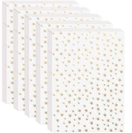 OUZHOU Carta velina a forma di stella, 50 pezzi, 35 x 50,8 cm, carta da regalo metallizzata, super stelle, per confezionare sacchetti regalo, fai da te, artigianato, matrimoni, feste di compleanno