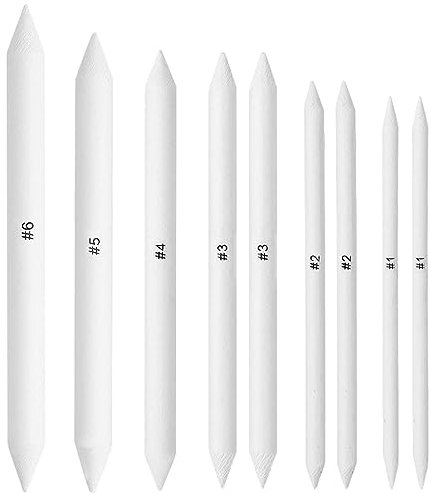 Paquet De 9 Crayons D'Art, Souches De Mélange, Outil De Dessin De Croquis, Outil De Crayon De Mélange D'Art, Fournitures De Dessin, Ensemble De Mélange D'Art Pour Artistes, Étudiants (Blanc)