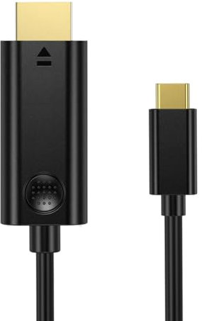 BHHB Cable USB C a HDMI 4K60Hz 3m Thunderbolt 3/4 compatible con USB C HDMI cable tipo C a HDMI para iPhone 15 Pro/Pro Max, MacBook iPad Pro/Air, iMac, Surface Book 2, Samsung S10, Pixelbook, etc