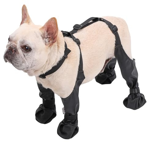 Scarpe per cani, impermeabili, a prova di sporco, con bretelle, protezione per le zampe degli animali domestici, per cani di piccola taglia, anti-caduta per cani all'aperto, passeggiate, corsa,