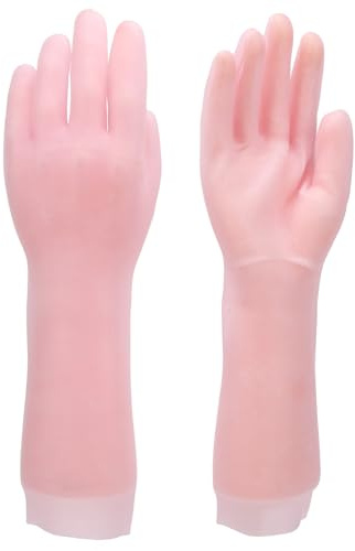 Guantes Hidratantes, Guantes Hidratantes De Silicona Elástica, Guantes De Loción Para El Cuidado De Las Manos De Las Mujeres, Guantes Hidratantes De Gel Spa Lavables (PINK)