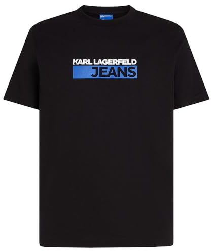Karl Lagerfeld Jeans, Herr, Vanlig Kortärm Böjd Shibori Tee, Vanlig Passform