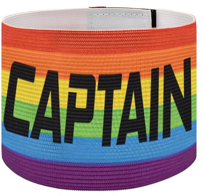 VerteLife Unisex Captain Armband for Football, Adjustable Soccer Captains Arm Band Adult & Youth Classic Captain’s Bands Sport Accessories - One Size,Rainbow Pattern