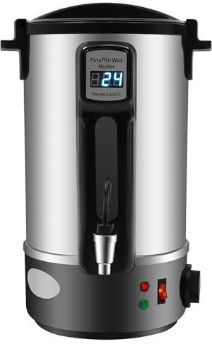 Serp professionale in acciaio inox da 8,5 l Impostazione precisa della temperatura 86-212 °F Disporre per il rilevatore di cera, la colata a nido d'ape e l'erogatore di cera