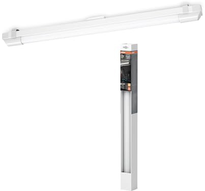 Osram LED-Lichtleiste 60cm, warmweiß 3000K, 1260 Lumen, Decken- & Wandleuchte, werkzeuglose Installation, Energiesparleuchte IP20, 12W, weiß