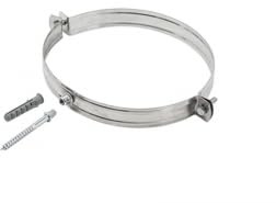 Pz2 > Collare di Fissaggio per Canna Fumaria in Acciaio Inox – Supporto da Parete Regolabile – Varie Misure per Tubi Camino e Stufa (Pz2 > D.130)