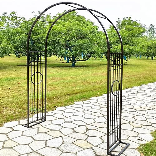 Padiglione da giardino in metallo color bronzo, elegante pergola ad arco per matrimoni e piante rampicanti, per rose e viti, decorazione per interni ed esterni, perfetto per feste nuziali ed eventi