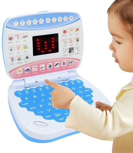 Kids Laptop Learning Toy, Educational Pretend Play Computer with Music and Games, Early Development for Preschool Toddler, Home, Kindergarten, Classroom, Daycare, Travels