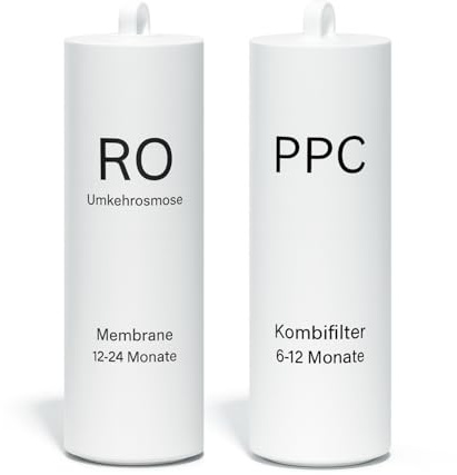 SPRUDELUX SUPREME Vattendispenser med bubbel- och varmvatten – direkt omvänd osmos med UVC – vattenfilter med CO2 – diskmaskin för kök och kontor – bordvattenanläggning | (filter + membran)