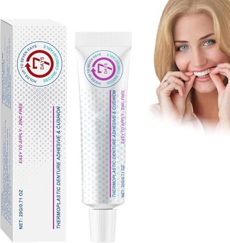Adesivo dentale originale, adesivo dentale termoplastico, fissativo per protesi, crema adesiva per protesi forte per la riparazione dei denti (1 Pcs)