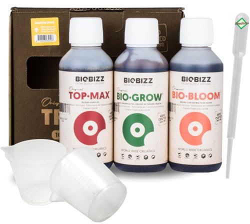 Weedness BioBizz Dünger Set 3-Teiliges Indoor Try Pack - Grow Anbau Indoor Outdoor Naturdünger Bio Starter Orchideen Zimmerpflanzen