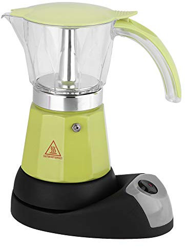 Aramox 300 ML / 6 Tasses 480W Cafetière Électrique à Espresso Moka cafetière électrique italienne(vert)