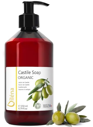 Oïléna - Savon de Castille Liquide Écologique | Mains, Visage, Corps, Cheveux | Peaux Sensibles | Ultra Hydratant | Végétalien | Sans Sulfates - 250ml