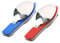 QitinDasen 2Pcs Prime 4 en 1 Couverts Pliant, Couverts Camping en Acier Inoxydable, Couverts Multifonction Pliant Couteau Fourchette Cuillère, pour Camping, Pique-Nique, Voyager (Rouge + Bleu)