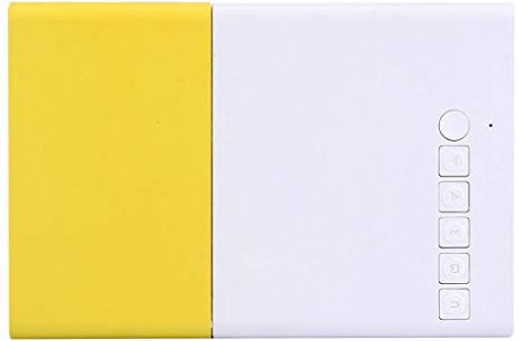 Proiettore YG-300 0.8-2M 24-60 Pollici 400-600 Lumen proiettore LED HD Home Theatre con 3 in 1 Video Convert Cavo e Telecomando, Dimensioni: 12,6 x 8,6 x 4,6 cm, EU Plug LFQ