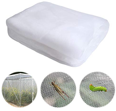 Yangfei 6m*2.5m Red de Insectos Malla Protectora para Plantas Protección de Plantas, Red de Protección contra Insectos Red Protectora para Vegetales (Blanco, 2.5x6m)