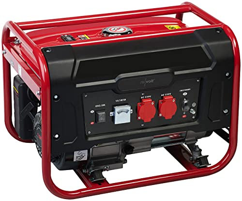 revolt Stromagregat: Tragbarer Benzin-Generator, 2.600 W (2.800 W Spitze), 2X 230 V, 15 l (Notstromaggregate, Benzin Inverter Generator, Agregat)