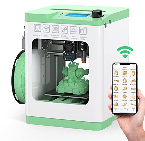 ENTINA Tina2S 3D-Drucker mit Wi-Fi Cloud Printing, Komplett montierter und automatisch nivellierender Mini 3D-Drucker für Anfänger, mit intelligenter Steuerung und beheizter Federstahl-Bauplatte