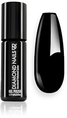Diamond Nails - UV Nagellack - BLACK VELVET - 7 ml - Extra Widerstandsfähig - Premium Shellac für langanhaltenden Glanz - Gel Nägel & UV Lacke in perfekter Studioqualität