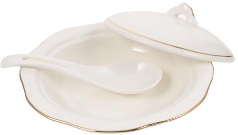 Alipis Marmite à Soupe Céramique Avec Couvercle Bol à Soupe Pour Maison Cuisine