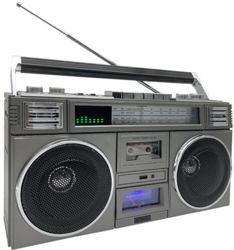 Boombox de Rue rétro Classique des années 80, Boombox d'enregistr Bluetooth, 4 Haut-parleurs, Prise en Charge de la Lecture USB/Connexion Externe AUX, pour Les réunions de Famille, Les activité