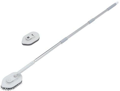 SECFOU Cepillo De Suelo Rígido Para Baño Cepillo Para Limpiar Azulejos y Vidrios Fregador De Suelos De Baño Para Limpieza De Lechada y De Ducha