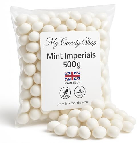 MyCandyShop Mint Imperials 500g - Mints Sweets Made with Natural Peppermint Oil - Sweets in bulk cheap - Made in the UK
